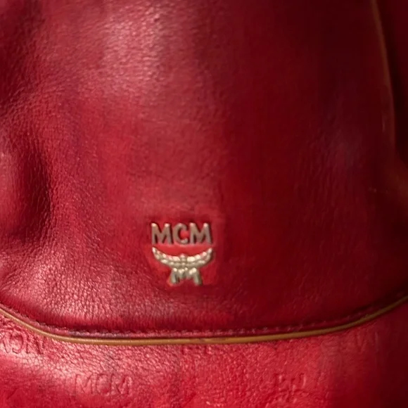 MCM shoulder bag. Painted. EUC. Please see pictures.